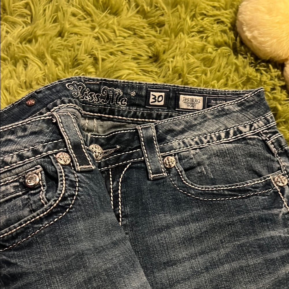 Miss Me Blue Boot Cut Jeans with Embellished Back Y2K✨ - Picture 3 of 3